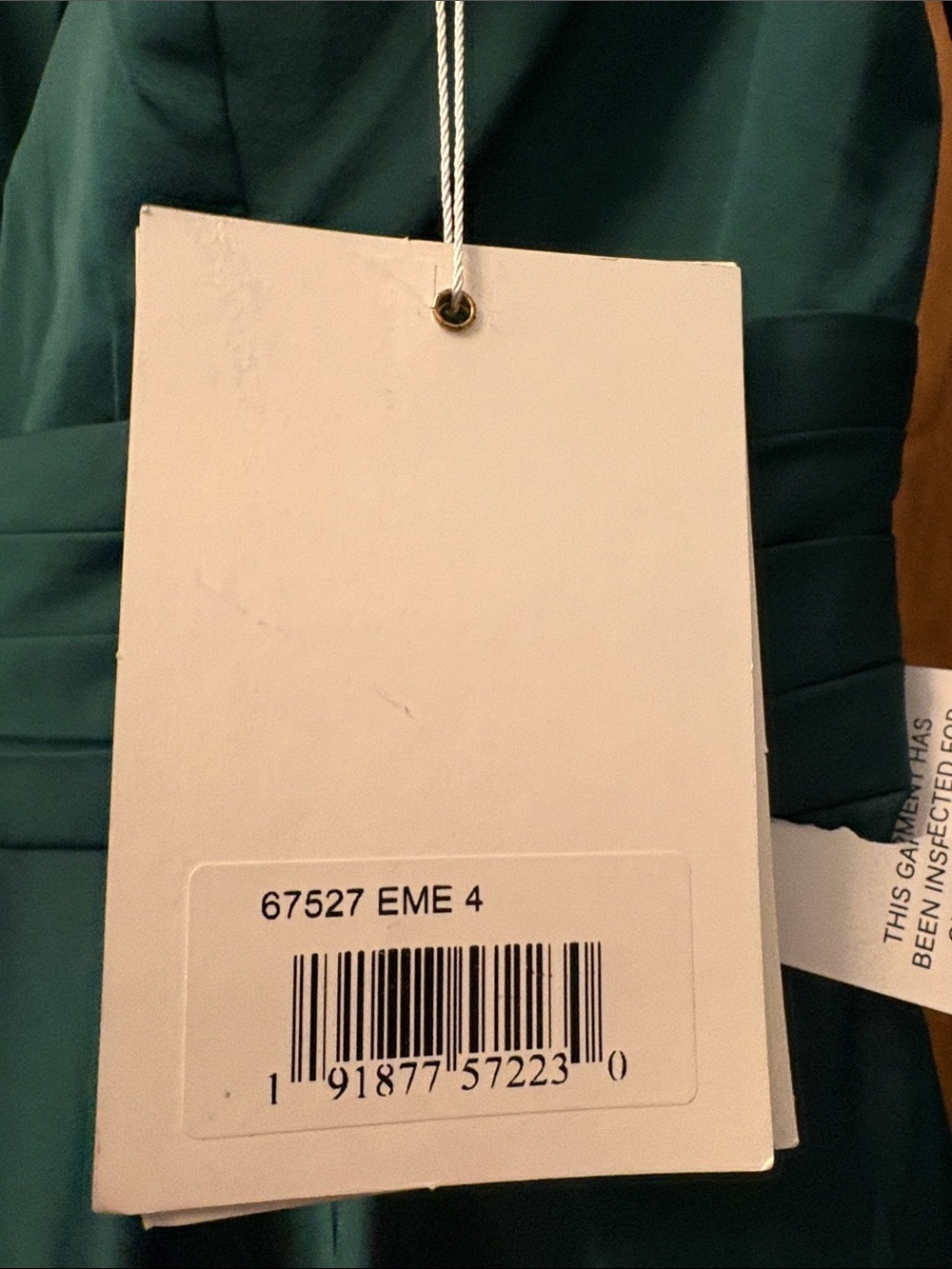 Mac Douggal Long Sleeve V-neck Knee Length Gown Emerald Green Size 4 Style 67527 - Picture 7 of 11